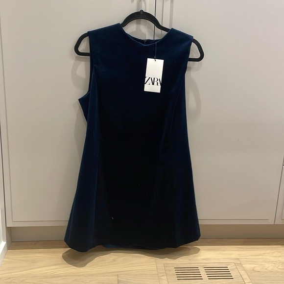 Zara midnight blue short shift dress - Picture 1 of 3